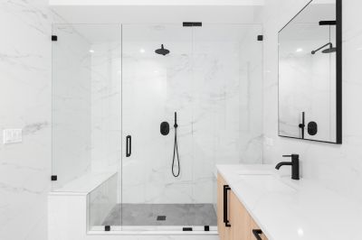Walk-In Shower with Frameless Glass